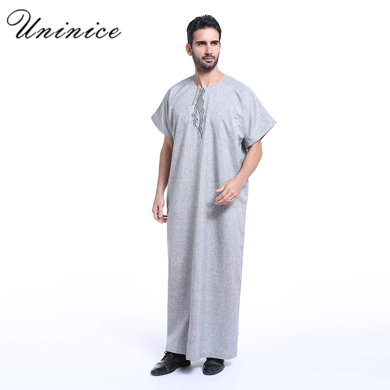 Мусульманское Для Мужчин's Тобе Thoub Исламская Абаи daffah dishda хлопок белье Бурка