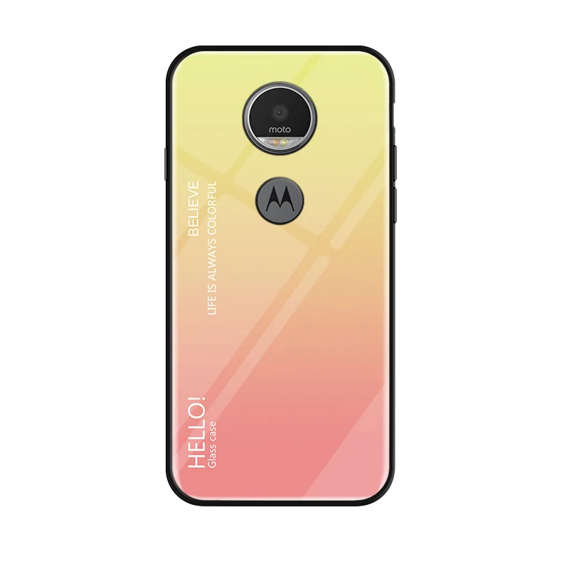 6 Чехол для Motorola Moto E5, роскошная силиконовая рамка из закаленного стекла, модная градиентная защитная задняя крышка для Motorola Moto G6 Play - Цвет: 6