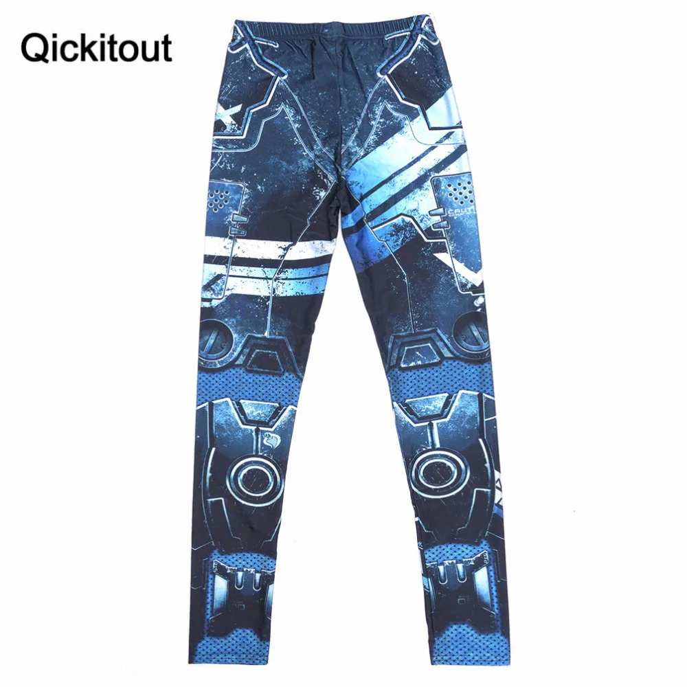 Qickitout леггинсы Популярные летние стильные женские с принтом Трансформеры