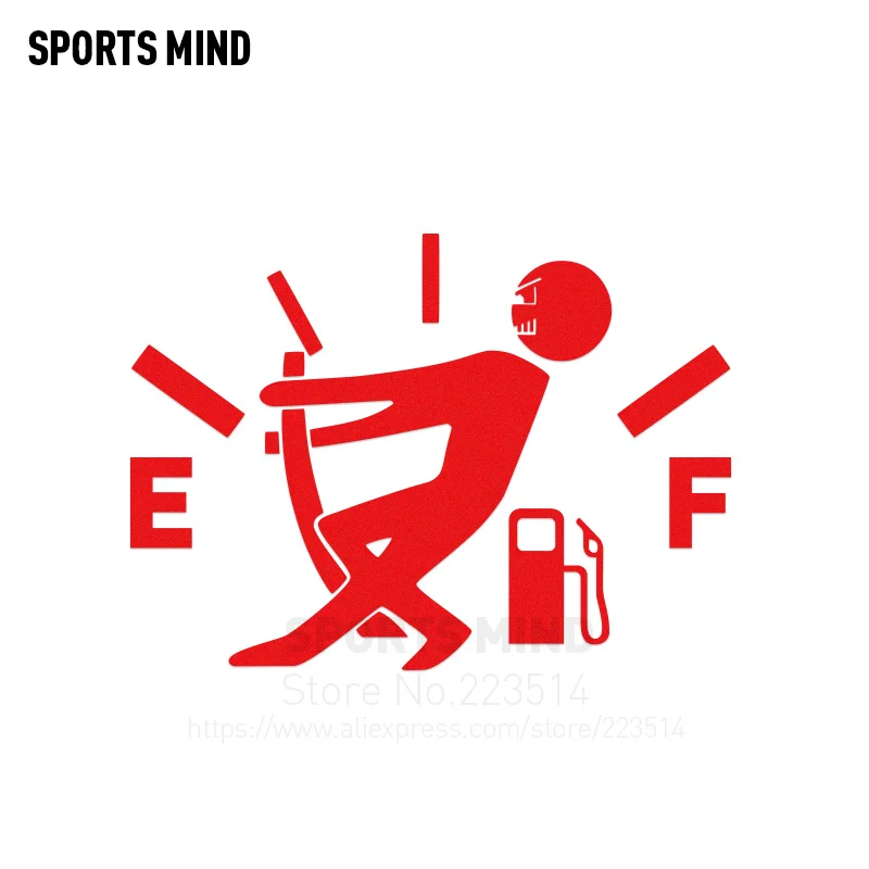 Забавная Автомобильная наклейка Sports Mind светоотражающая виниловая на топливный