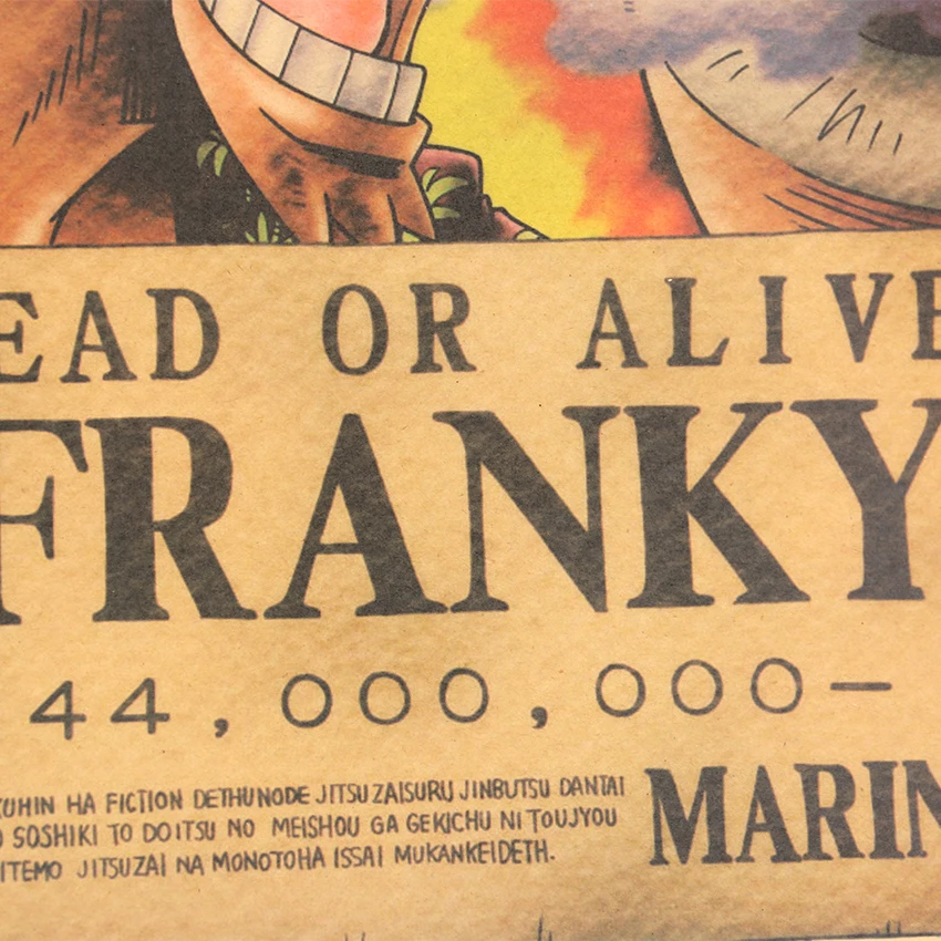 Галстук OP Franky крафт бумаги классический мультфильм кино комикс плакат бары кафе