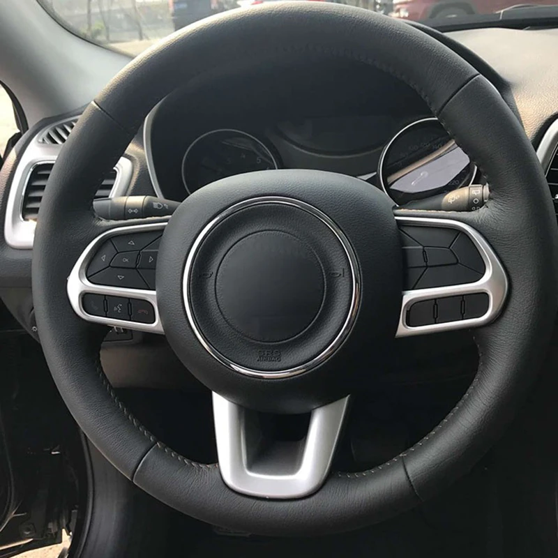 

Хромированный АБС-пластик для Jeep Renegade 2015, 2016, 2017, 2018, 2019, автомобильные аксессуары, кнопка рулевого колеса, крышка рамы, отделка, Стайлинг автомобиля