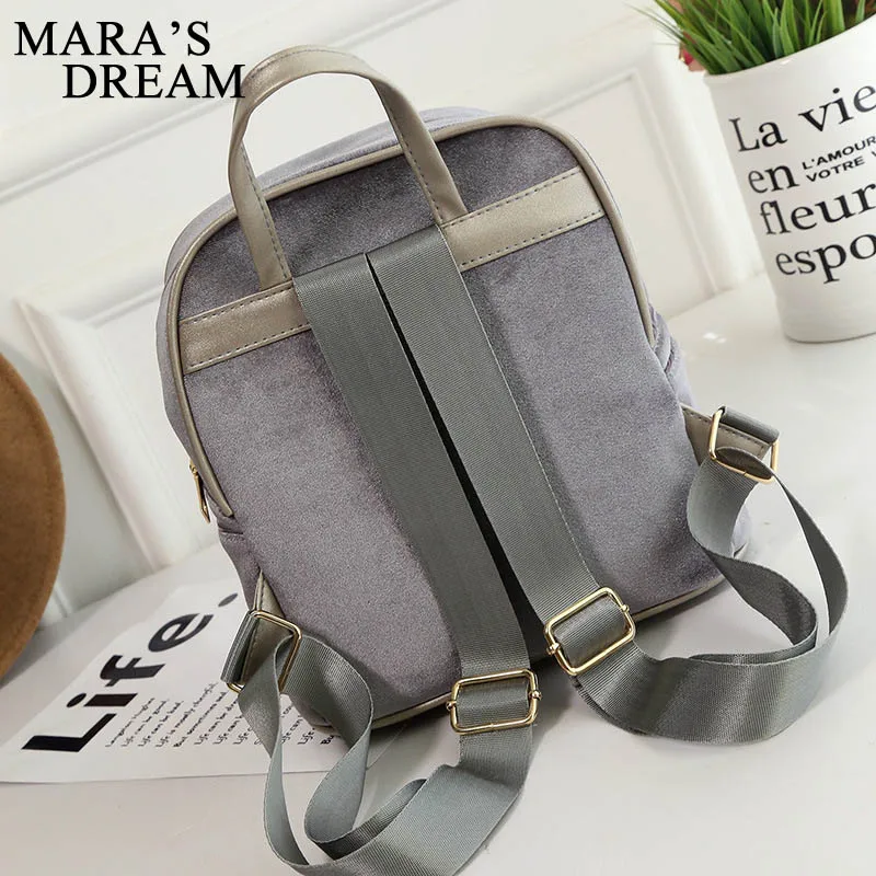 Женские бархатные рюкзаки Mara's Dream Mochila Женский мини маленький черный рюкзак