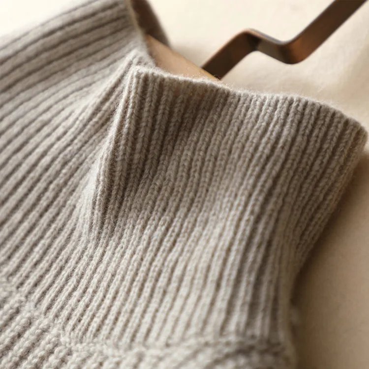 SHUCHAN Sweater For Women 100% Cashmere Patchwork Turtleneck Winter Warm Women's Female 2017 17568 | Женская одежда