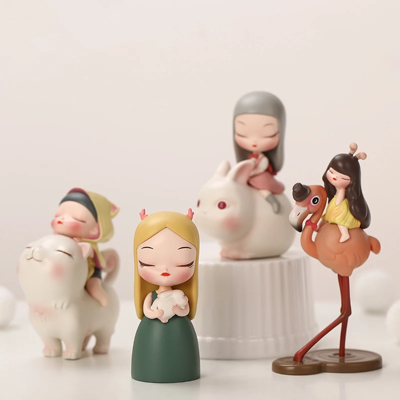 Белая ночная сказочная кошка общий кролик Goodnight домашний креативный Рабочий стол