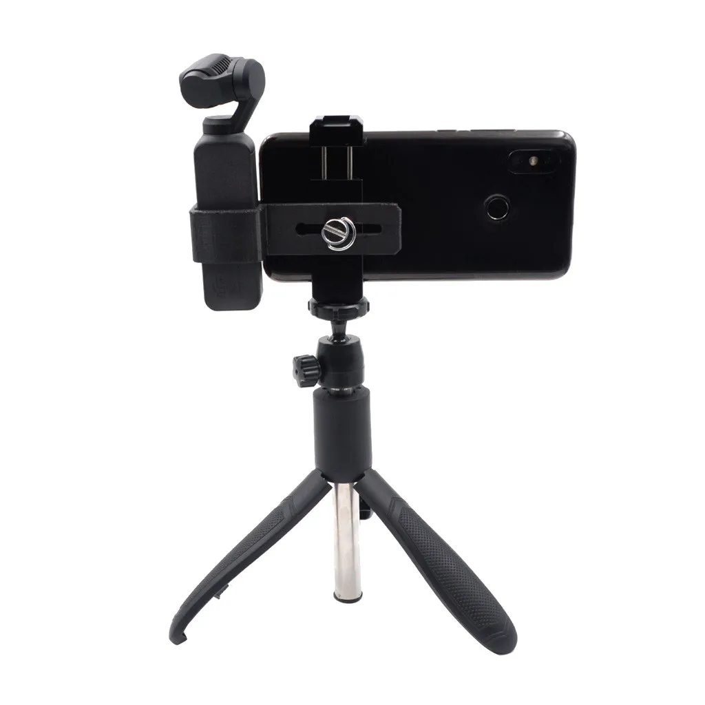 Селфи палка штатив держатель телефона для DJI OSMO Карманный ручной карданный+ алюминиевый сплав Мобильный телефон клип кронштейн+ Автоспуск