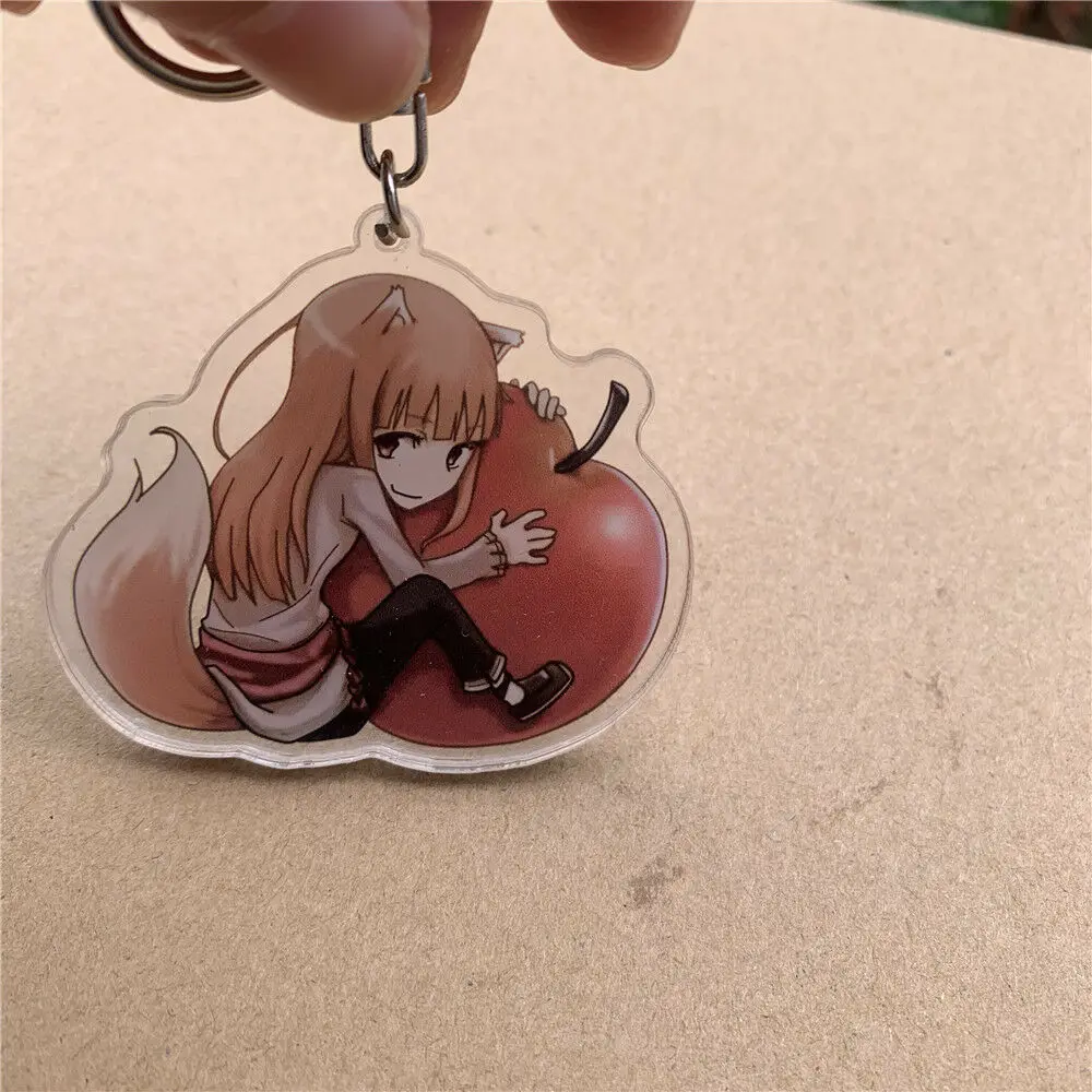 Аниме Спайс и волк Холо акриловый аниме брелок ремешок Рисунок 6 см