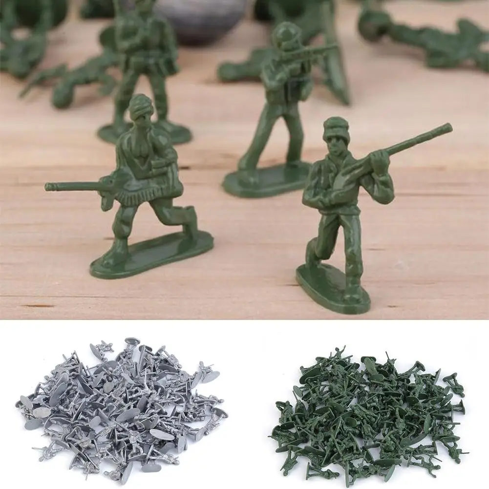 

100pcs/Pack Military Plastic Action Figure Toy Soldiers Army Action Figures 12 Poses Toys Collection Good for Intelligence