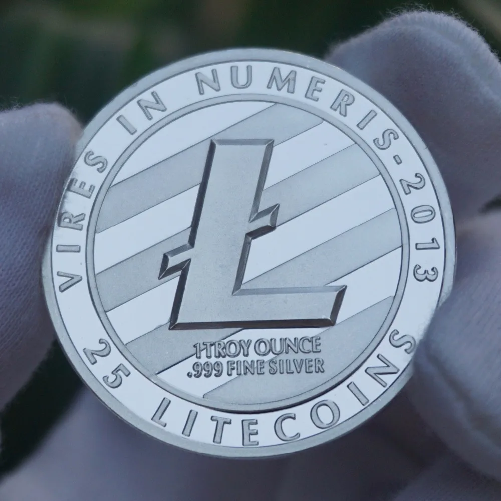 Litecoin Physical 1 Биткойн посеребренные монеты коллекционные вещи США Btc Vires in Numeris