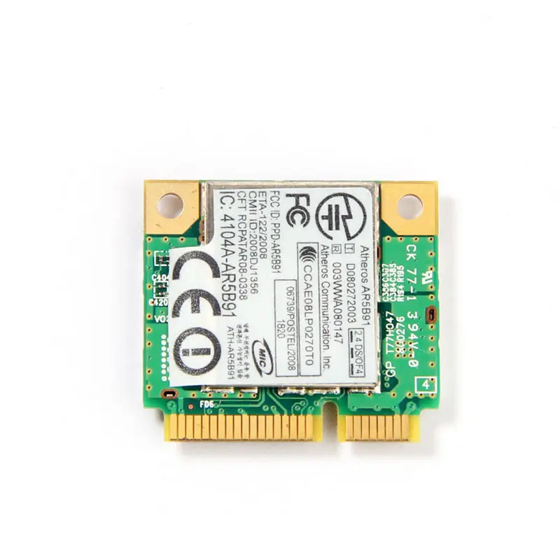 Карта беспроводного адаптера для Atheros AR5B91 AR9281 Mini PCI-e half N Wi-Fi сети 802.11b/G/N