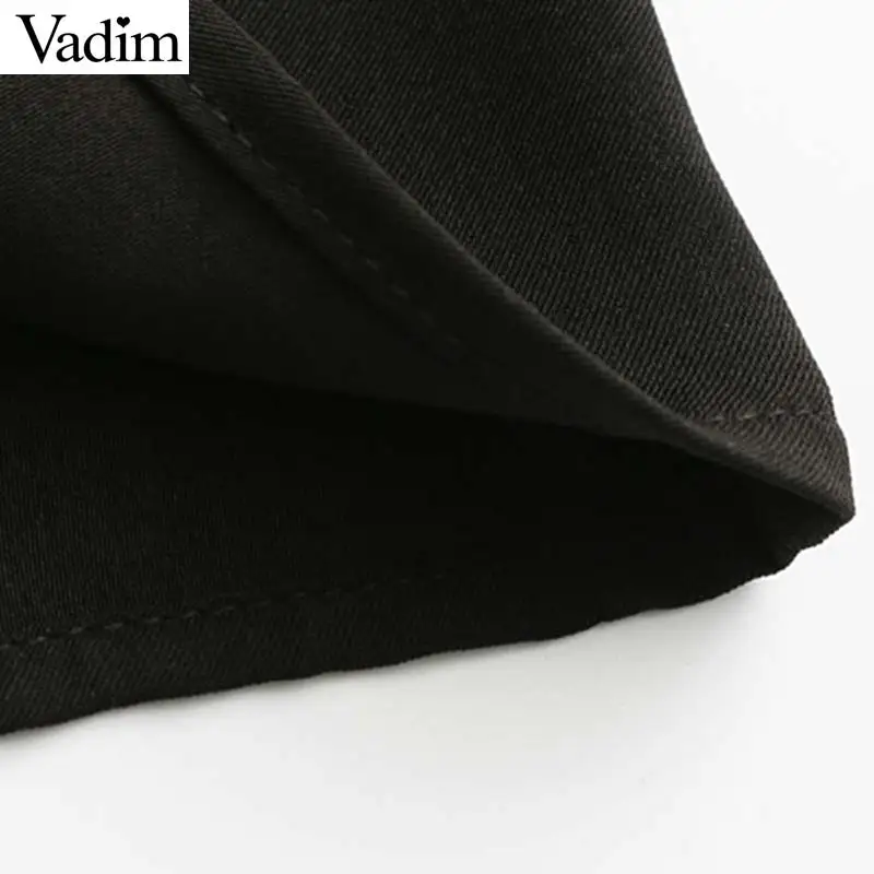 Vadim женское черное мини-платье кружевное лоскутное с коротким рукавом винтажные