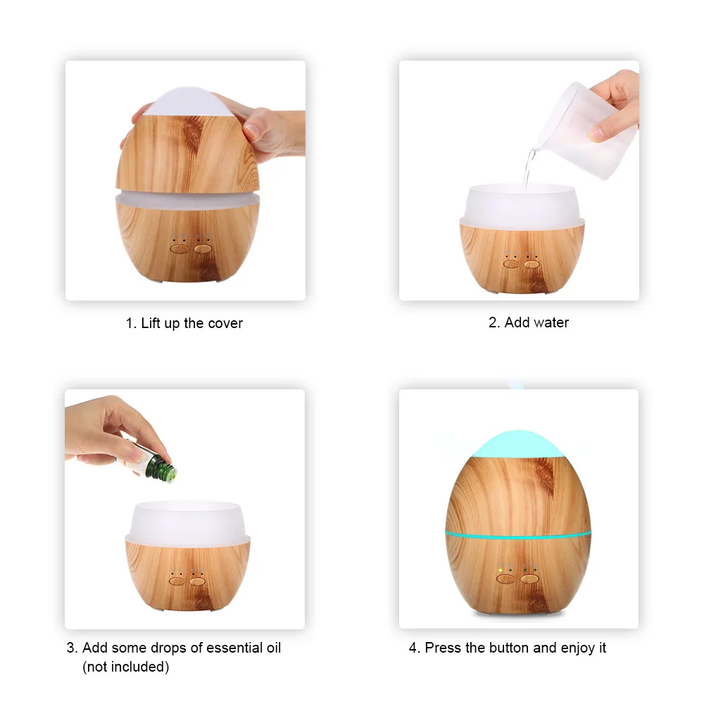 300ml Air Humidifier Ultrasonic USB Led Night Lights Aroma Aromatherapy Essential Oil Diffuser Mist Maker For Home | Электроника