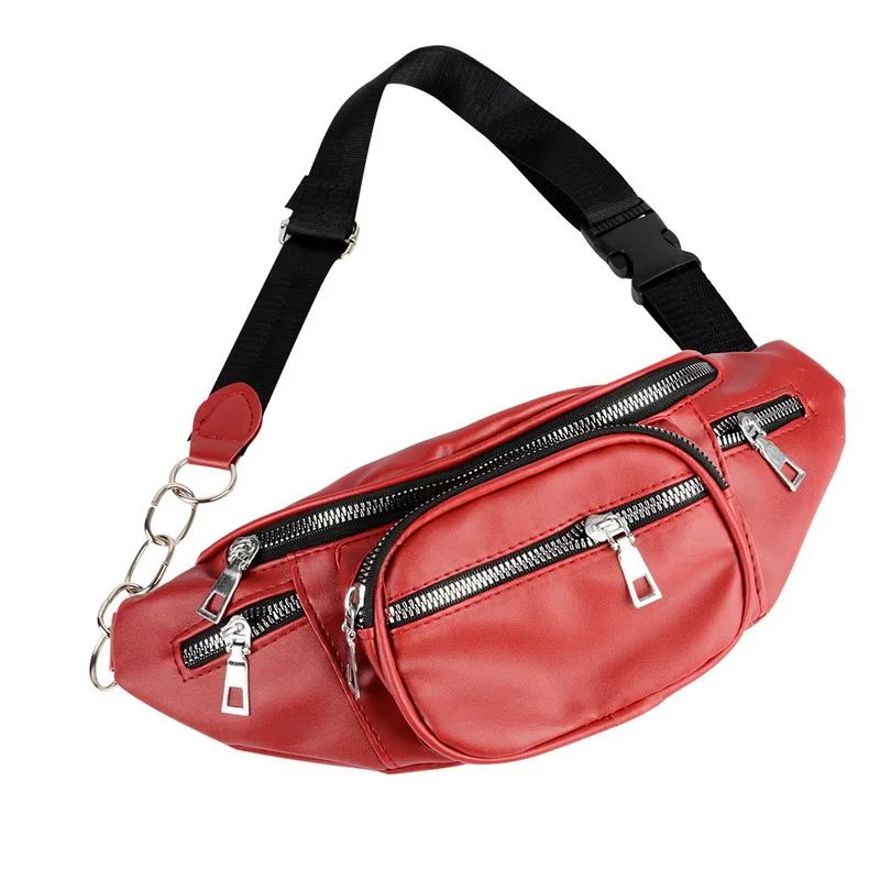 Oeak New Women Waist Bag Multifunction Women Waist Fashion Leather Phone Bags Small Belt Bag Cool Packs Women