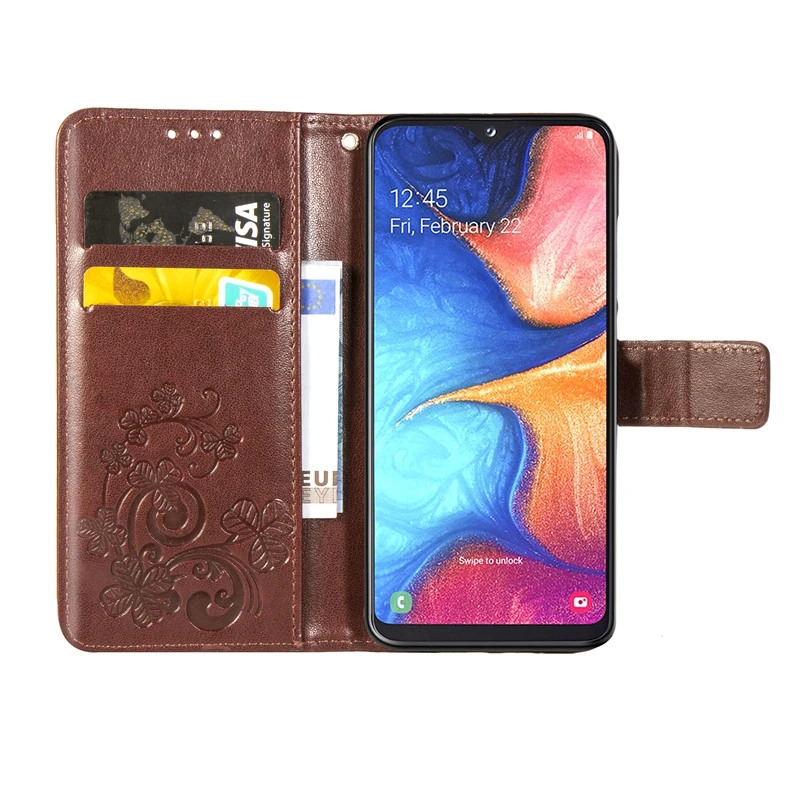 Кожаный чехол-бумажник с принтом для LG K50 Q60 Galaxy A90 A80 A20E sony XZ4 Compact huawei P Smart Z Y9 Prime Flower