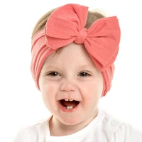 2019 new baby big bow headband soft large hair bows turban hair bands for children girls elastic headwrap hair accessories