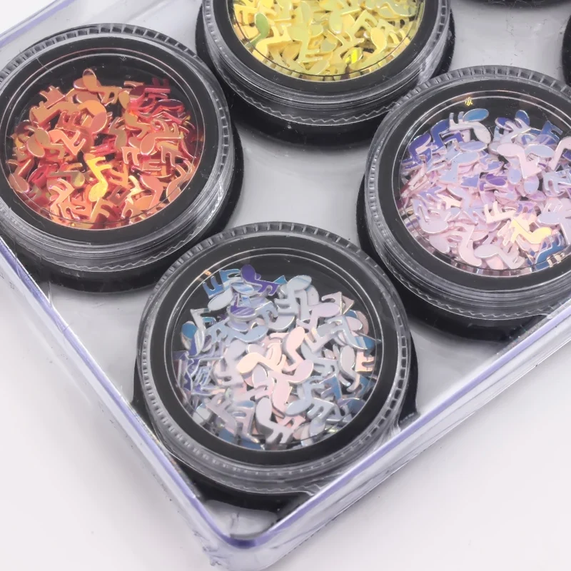 6 кастрюль/коробка хлопья блеск для ногтей УФ-гель Декор мульти-Цвет DIY 3D Nail Art