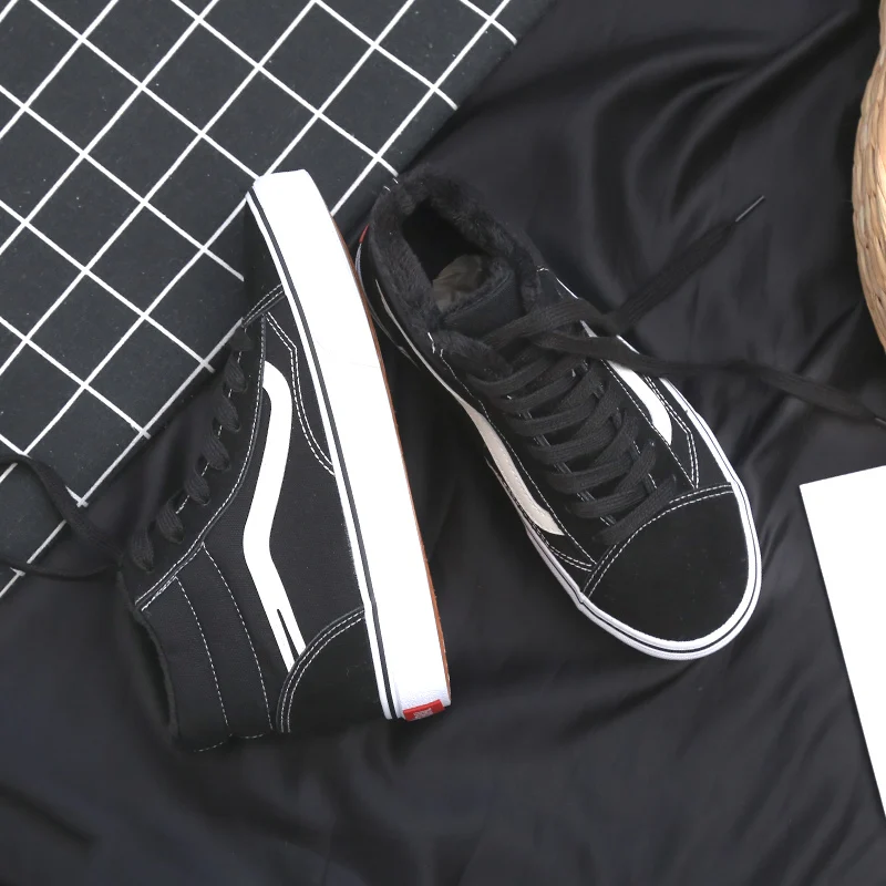 Женская зимняя модная обувь из флока сохраняющая тепло высокая женская на