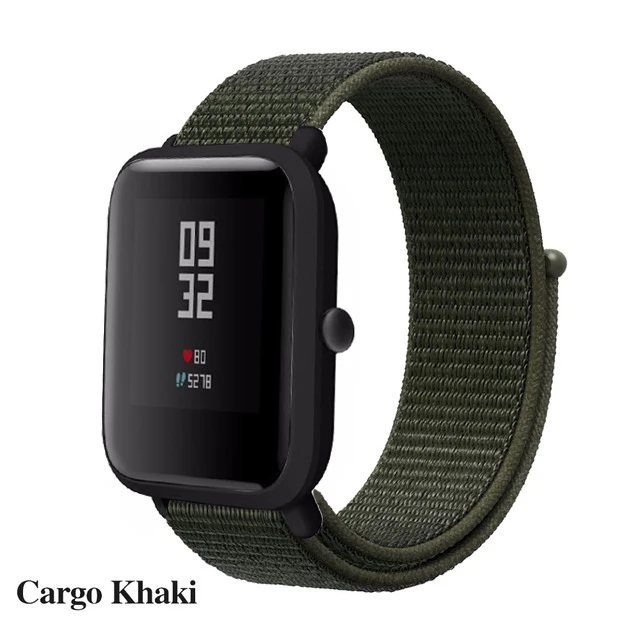 Нейлоновая петля тканый ремешок для Xiaomi Amazfit ремешок Bip часы ремешок для Huami Amazfit Bip/GTS Смарт часы браслет