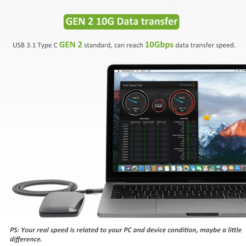 Кабель ult best с USB 3 1 Gen 2 типа C на маркер E чип PD 5A 100 Вт быстрая зарядка 4 0 10 Гбит/с для