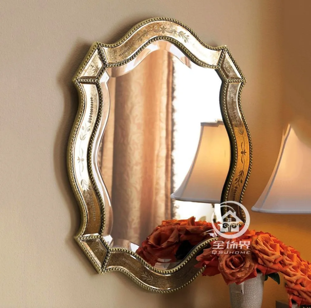 Бесплатная доставка античные готовые настенные стеклянные зеркальные
