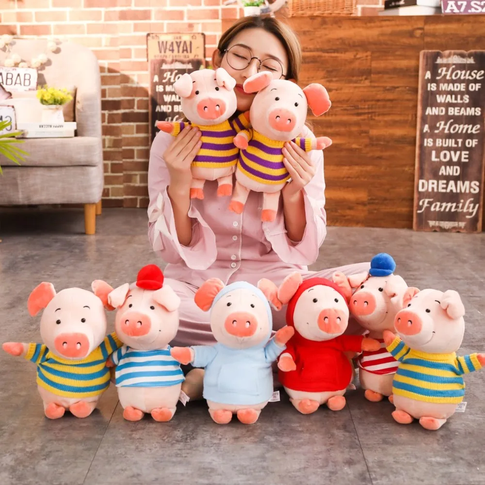 30 см Kawaii НИСИ свинка кукла поросенок Ститч свитер из мультфильма мягкого плюша
