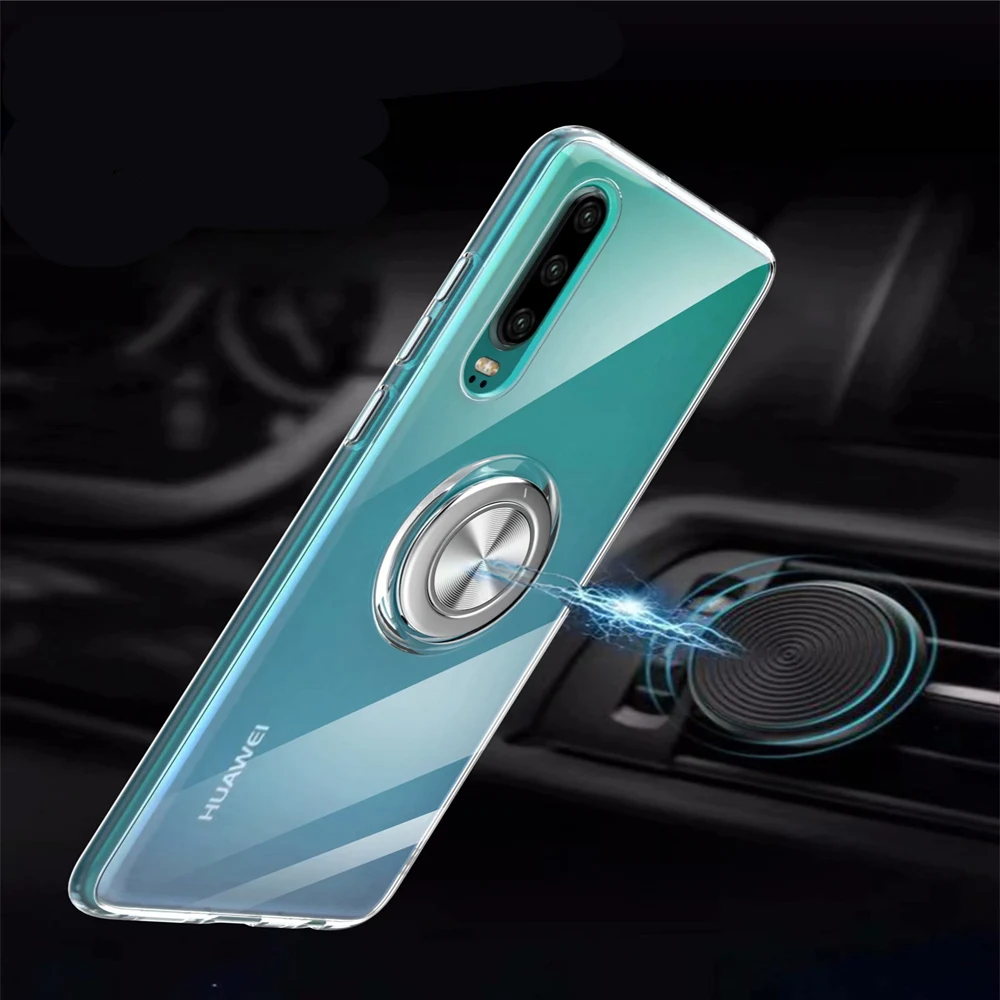 CBLGSXBABY прозрачный мягкий чехол из ТПУ для Huawei P30 Pro Магнитный чехол-держатель