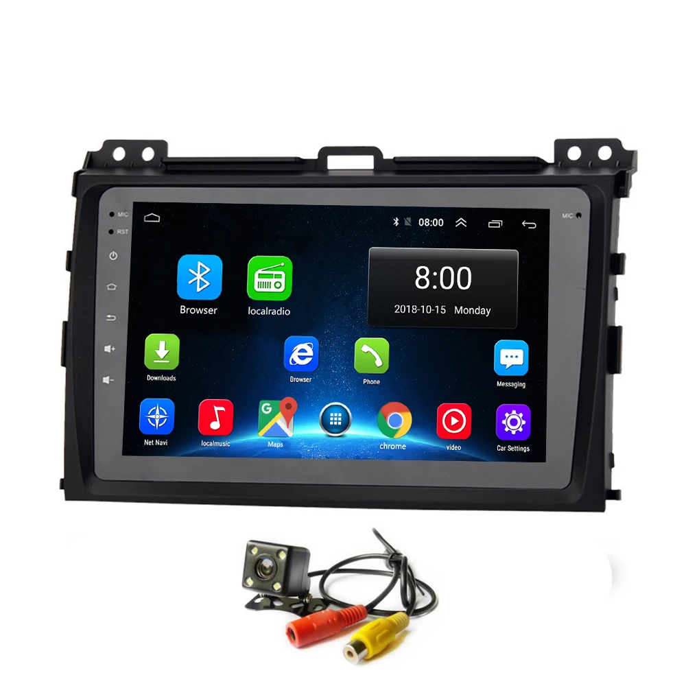 Android 8 1 стерео 2 Din блок Navi для Toyota Prado Cruiser 120 2004 2009 постоянное радио автомобиля GPS