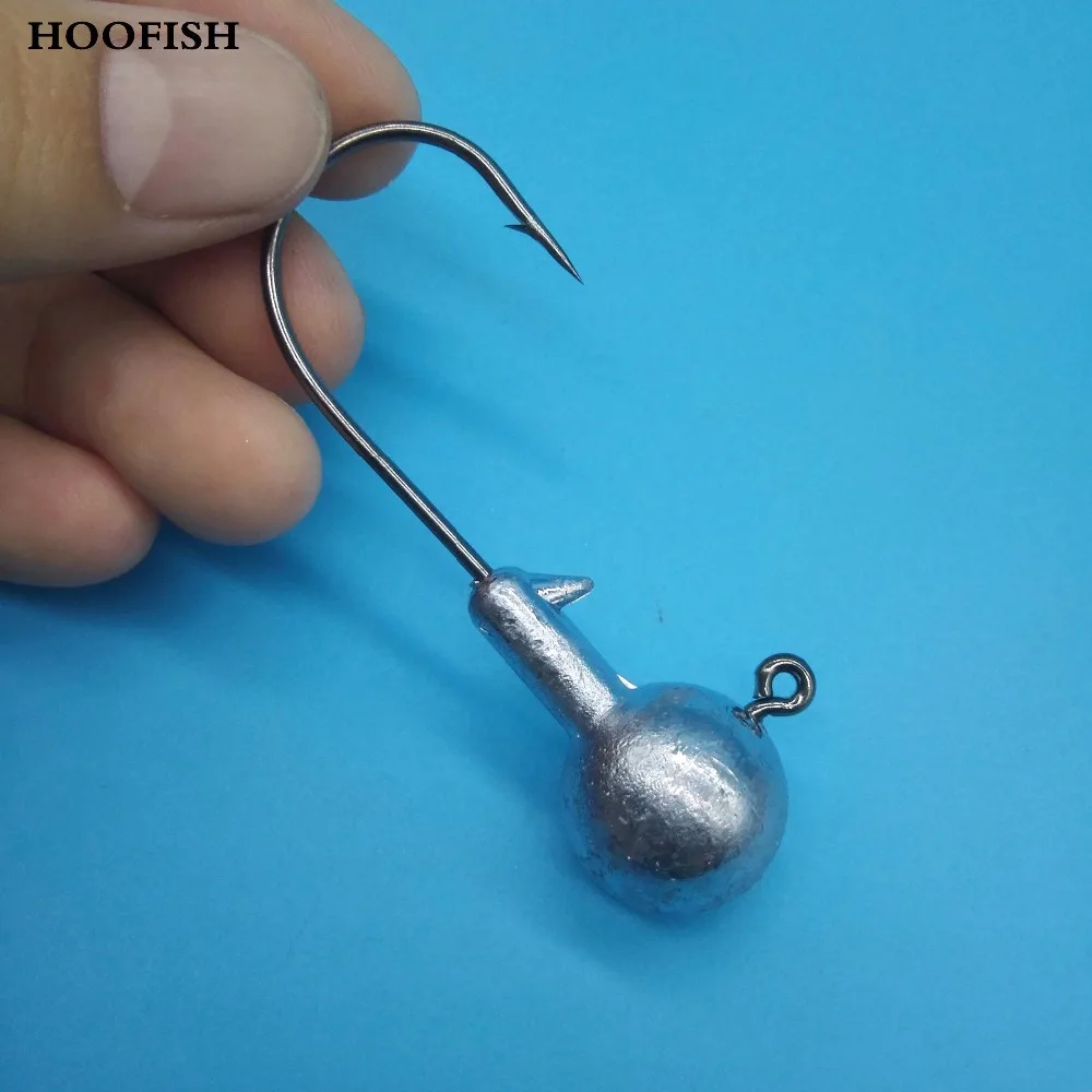 Рыболовный крючок с свинцовой головкой HOOFISH 30 шт./лот 1 г/1 7 г/2.5g/3.5g/5g/7g/10g/14 г/18 г/21 г/30
