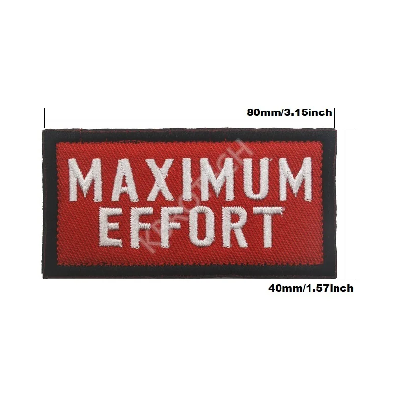 Максимальное усилие вышивка патч вышитые патчи Военная Тактическая плечевая