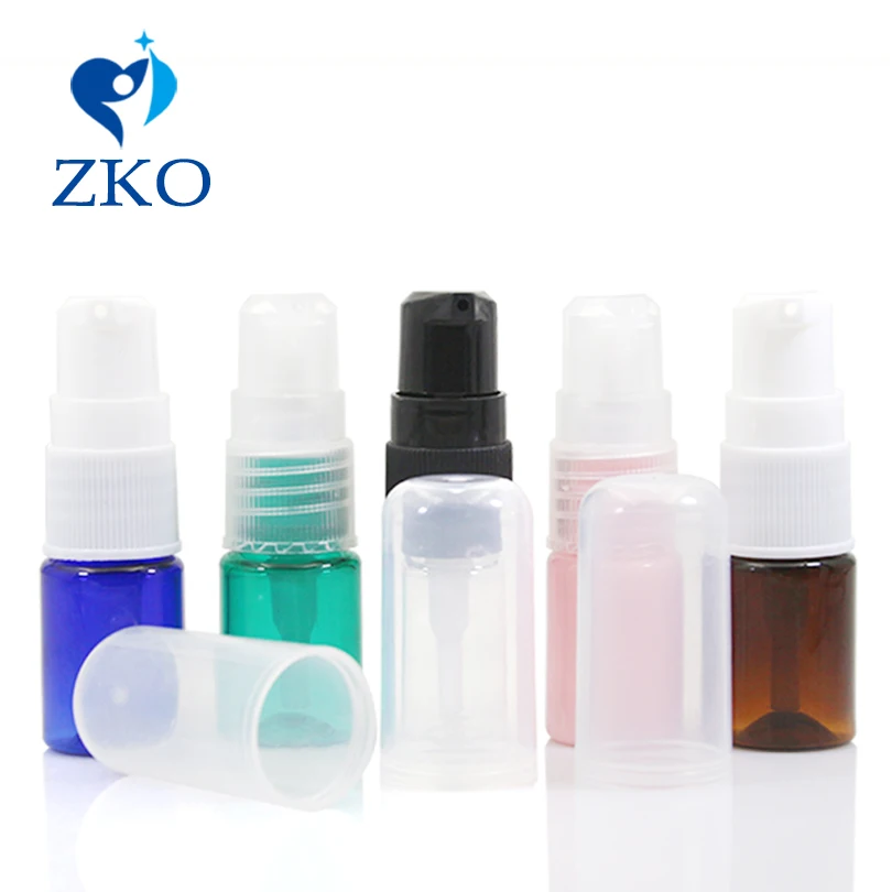 

1 pcs 5ml plastic small dosage cosmetic small pump Free Shipping travel bottle refillable bottle travel bottle pump bottle