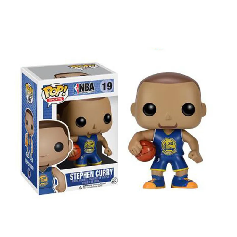 With box-19 FUNKO POP Basketball star James-Kobe-Stephen Curry-Kyrie Irving-John Wall-Action Figure Коллекционная модель игрушки для фанатов - Цвет: With box-19