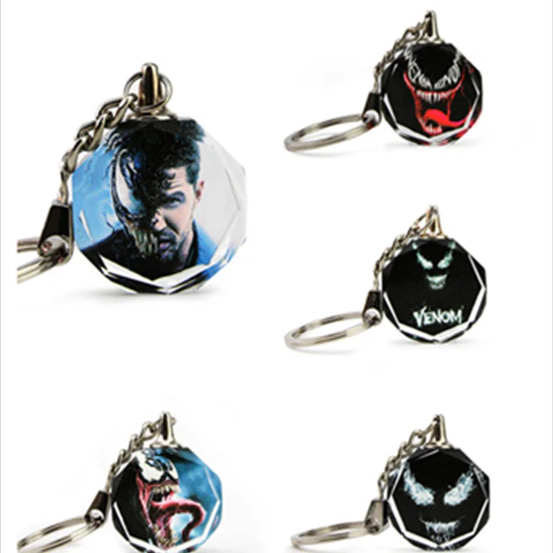 Новинка брелок в виде Человека паука Мстителей яда кристаллов амулеты