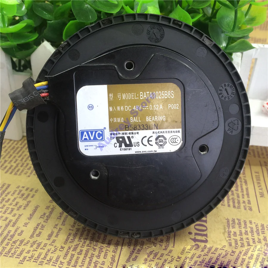 Оригинальный шариковый подшипник AVC BATA1025B8S DC48V 0.52A Центробежный воздушный