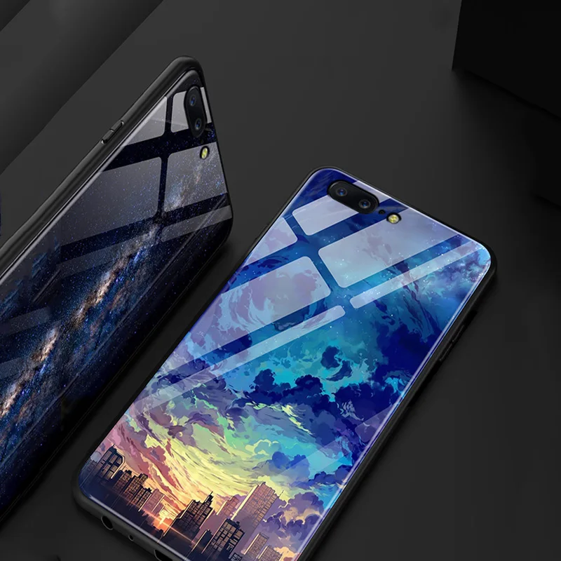 Чехол для Oneplus 5 закаленное стекло + задняя крышка с мягкими краями дюйма Oneplus5 A5000