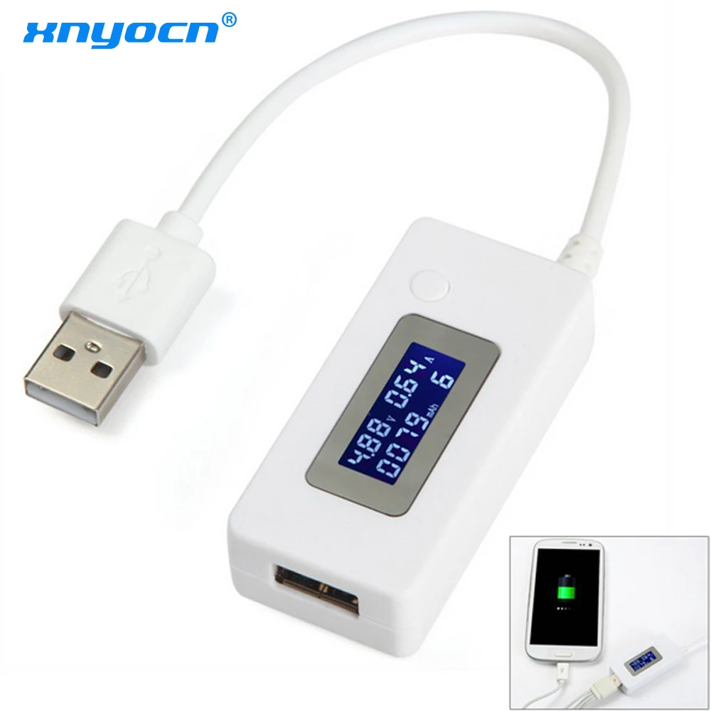 Вольтметр с ЖК дисплеем USB устройство для зарядки детектор тока тестер