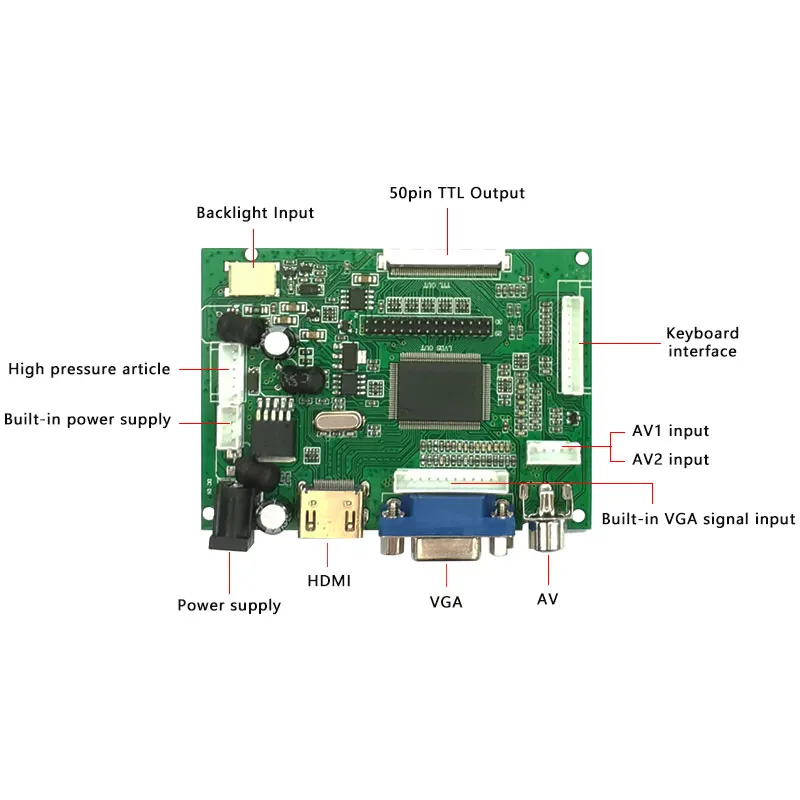 ЖК ttl LVDS плата контроллера HDMI VGA 2AV 50PIN для AT070TN90 92 94 Поддержка автоматически VS-TY2662-V1 драйвер платы