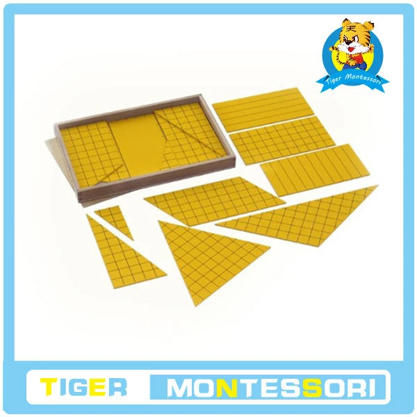 

montessori material mathematics Yellow Triangles for Area toy