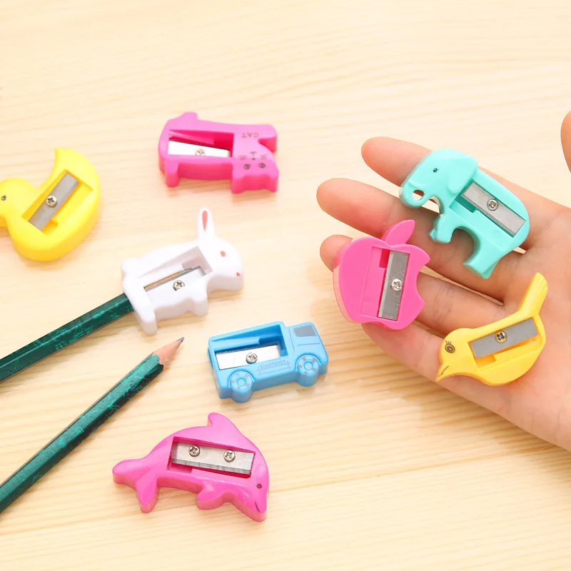 30 Pcs Candy Coloring Reel Pencil Sharpener Turn Pencil Knife Student Learning Supplies Gifts Stationery Wholesale