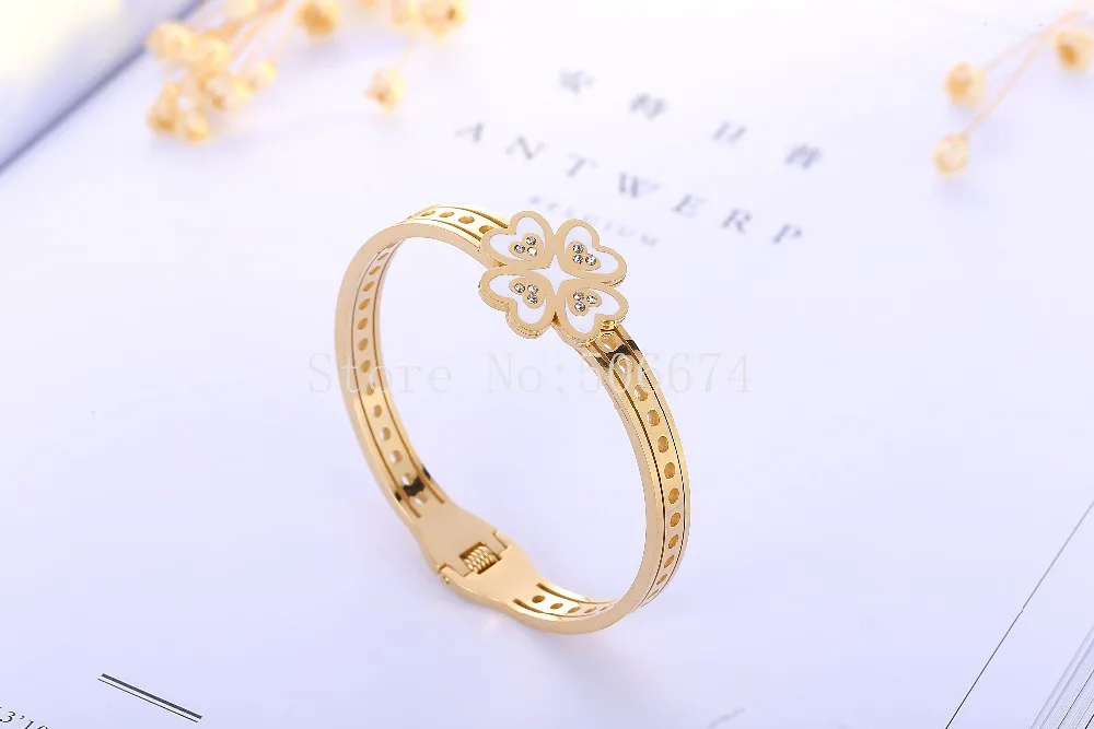 Женский Браслет манжета из нержавеющей стали 316L с фианитами|carter bracelet|carter brand