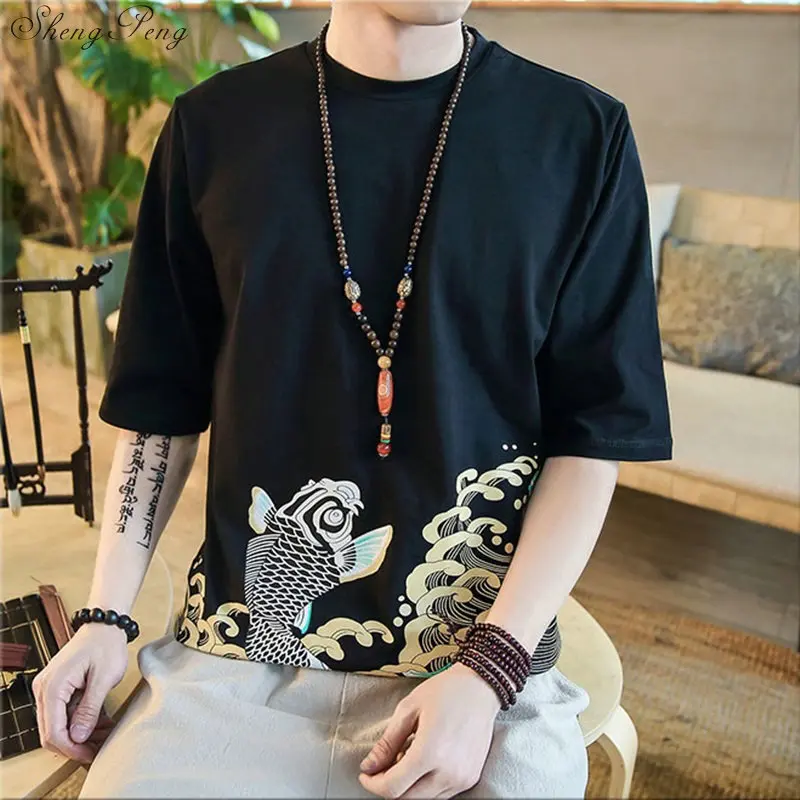 Китайский костюм кимоно мужская летняя стильная Китайская традиционная рубашка