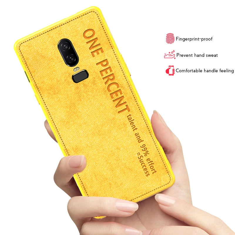 Противоударный чехол ADKO для One plus 6 ультратонкий тканевый с текстурой OnePlus 7 7T T