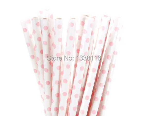 100 шт. мини соломинки для напитков в горошек|straws pink|straws 100pcsstraw dot |