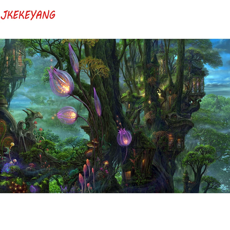 

5D DIY square/round Diamond Painting Beautiful tree house Cross Stitch Diamond Embroidery Pattern Rhinestone home decor J0976