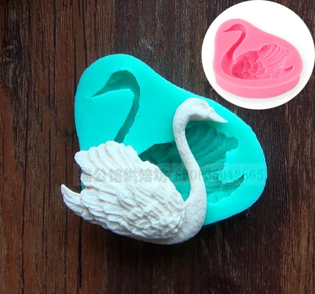 3D Лебедь форма для выпечки формочка Силиконовая DIY шоколада желе конфет декор