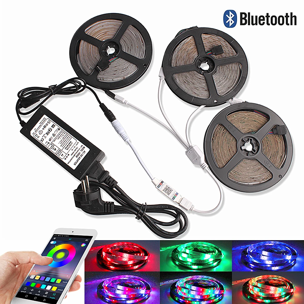SMD2835 5 м 10 15 RGB ленты Светодиодные Водонепроницаемый гибкие светодиод Неон Тира
