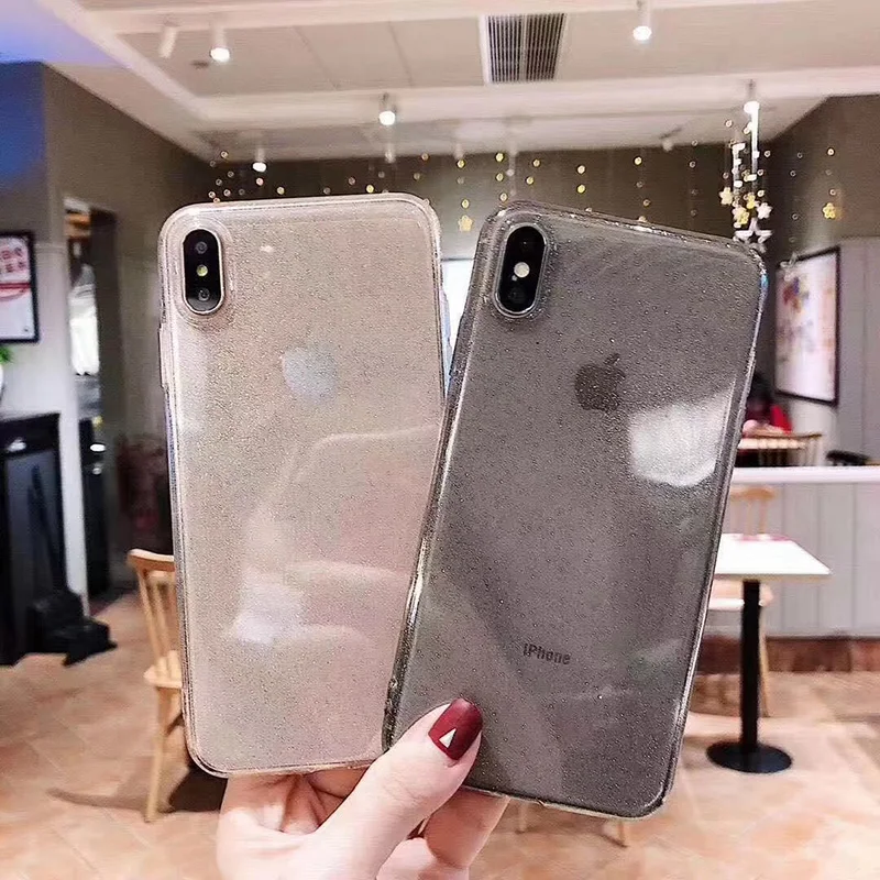 Флеш-порошок для iPhoneX Xs XR Max прозрачный мягкий чехол iPhone 6s 7 8 Plus флеш-порошок TPU