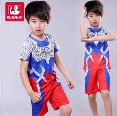 10 Детский костюм Ultraman с короткими рукавами для костюмированной вечеринки детский для ребенка для мальчика, костюм Ultraman dyna tiga для девочки, костюм Ultraman, быстросохнущая рубашка, одежда - Цвет: 10