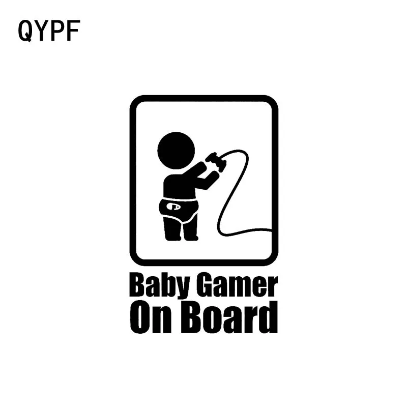 QYPF 7 9 см * 12 детский геймер на борту виниловая Автомобильная наклейка смешная
