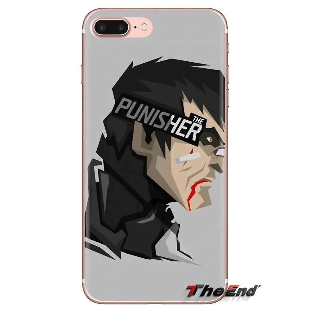 Мягкий чехол для телефона из ТПУ Marvel Punisher Frank Castle Huawei G7 G8 P7 P8 P9 P10 P20 P30 Lite Mini Pro P Smart Plus