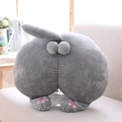 gray Игрушек! Забавная плюшевая игрушечная кошка котенок задница попа Подушка под голову в машине Подушка Ручная теплая подушка одеяло креативный подарок на день рождения 1 шт - Цвет: gray